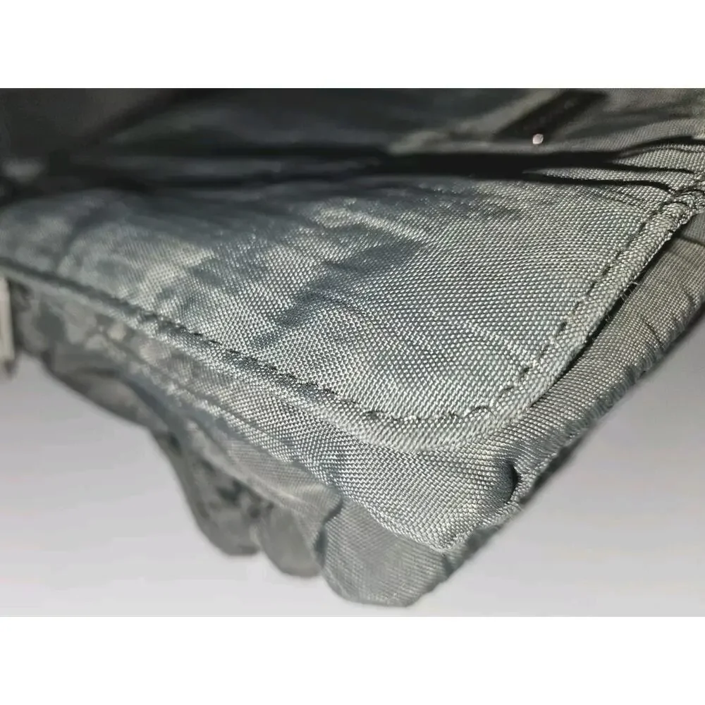 Baggallini Multi Zipper Crossbody Bag Gray Nylon Multi Pocket 9x7.5x5